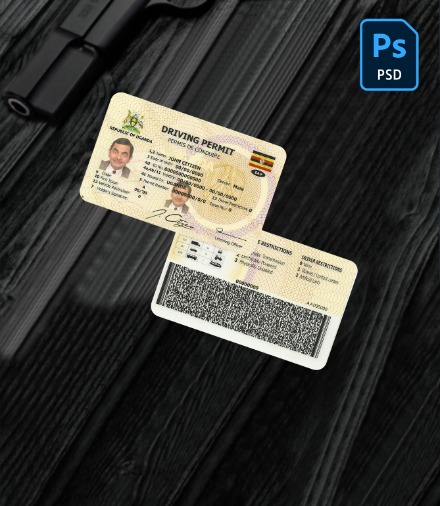 Uganda driving license PSD